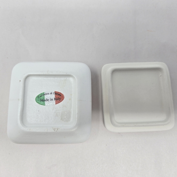 Italian Dragon Perugia Trinket Square Dish Hand Made & Painted Vibrant Unique - Picture 7 of 11